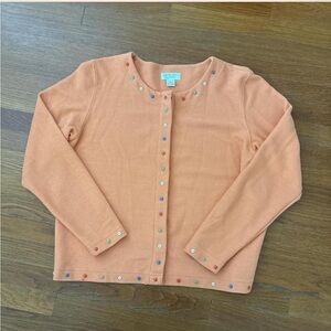 Christopher and Banks Orange Button Cardigan